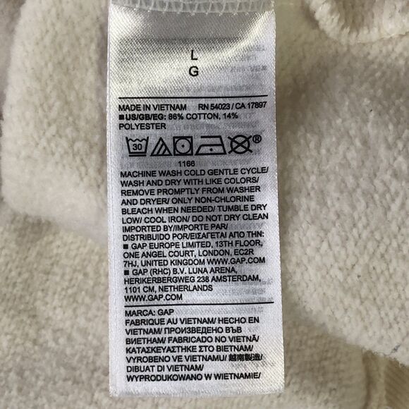 Gap Men’s 1/4  zip Ivory Frost pull over sweatshirt size large - Picture 11 of 15